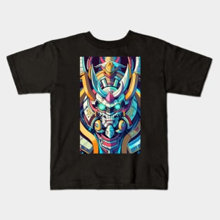 Mecha Oni Samurai Mask Kids T-Shirt